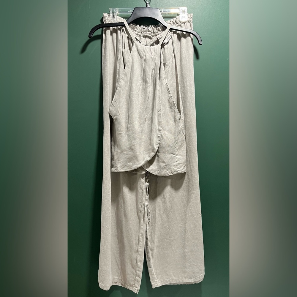 Zara Light Gray Linen Outfit